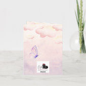 Birth announcement black girl - Dreamy cloud girl 案内状 (裏面)