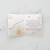 Birth announcement card boy - Charming Elephant  案内状 (内部)