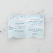 Birth announcement card boy - Elephant on cloud 案内状 (内部)