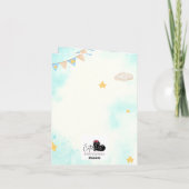 Birth announcement card boy - Hot air balloon boy 案内状 (裏面)
