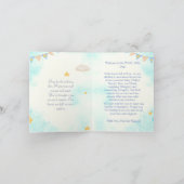Birth announcement card boy - Hot air balloon boy 案内状 (内部)
