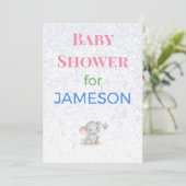 Birth Announcement Card Diaper Raffle | Elegant 招待状 (スタンド正面)