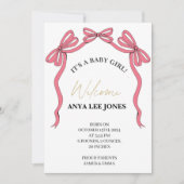 Birth announcement card for a baby Newborn 招待状 (正面)