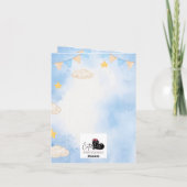 Birth announcement card - We are over the moon! 案内状 (裏面)