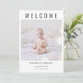 Birth Announcement Card | Welcome Baby Photo  案内状 (スタンド正面)