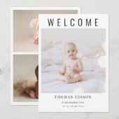 Birth Announcement Card | Welcome Baby Photo  案内状 (正面/裏面)