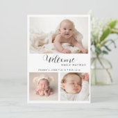 Birth Announcement Card | Welcome Baby Photo Colla 案内状 (スタンド正面)