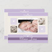 BIRTH ANNOUNCEMENT :: flowish1 – 女の子 案内ポストカード (正面/裏面)