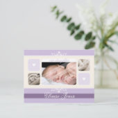 BIRTH ANNOUNCEMENT :: flowish1 – 女の子 案内ポストカード (スタンド正面)