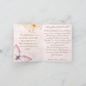 Birth Announcement Girl - Cute Elephant On Earth 案内状 (内部)