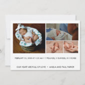 Birth Announcement | Multi Photo Collage (裏面)