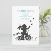 BIRTH ANNOUNCEMENTS Boy with bike 案内状 (スタンド正面)