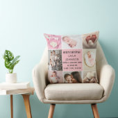  Birth Announcment Personalize 8 Photo christmas クッション (椅子)