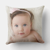  Birth Announcment Personalize 8 Photo christmas クッション (裏面)