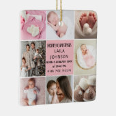  Birth Announcment Personalize 8 Photo christmas セラミックオーナメント (右)
