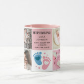  Birth Announcment Personalize 8 Photo christmas  マグカップ (中央)