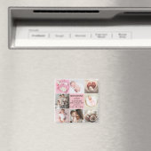  Birth Announcment Personalize 8 Photo christmas マグネット (インサイチュ (食洗機))