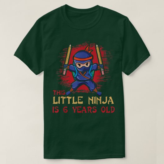 Birth Born Age 6 Years Old Samurai Japan Japanese  Tシャツ (デザイン正面)