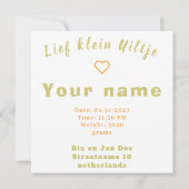 Birth Boy and Girl, sweet little Owl (裏面)