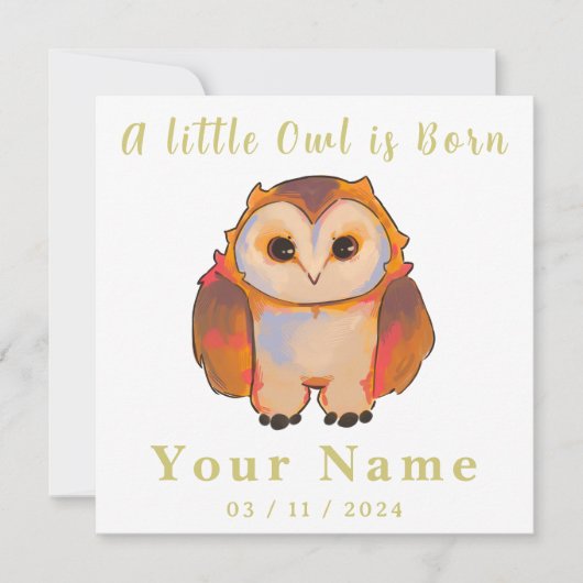 Birth Boy and Girl, sweet little Owl (正面)