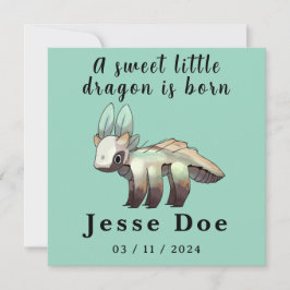 Birth Boy Card Cute Dragon 