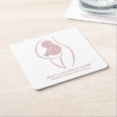 Birth Coach スクエアペーパーコースター (アングル)