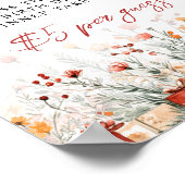 Birth Date Raffle Merry Baby Shower Game sign ポスター (角)