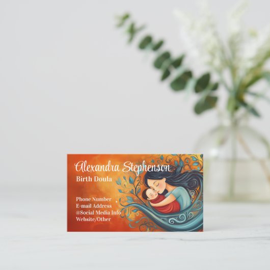 Birth Doula Mother Baby Art Natural Birthing  名刺 (スタンド正面)
