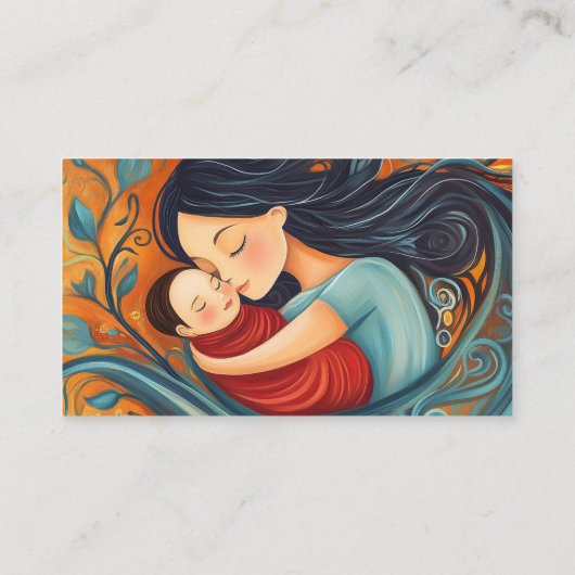 Birth Doula Mother Baby Art Natural Birthing  名刺 (裏面)