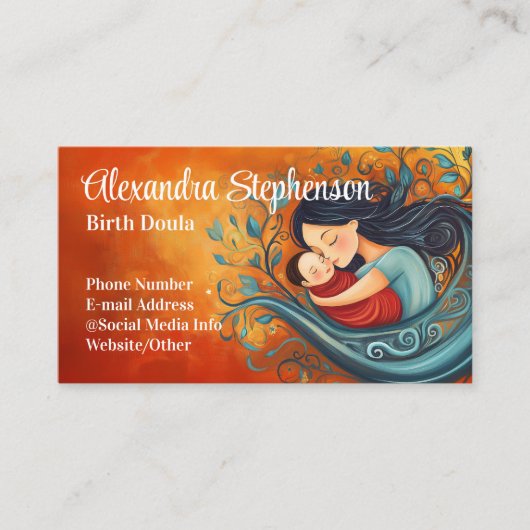 Birth Doula Mother Baby Art Natural Birthing  名刺 (正面)