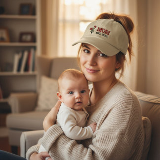 Birth Flower August Poppy MOM 刺繍入りキャップ