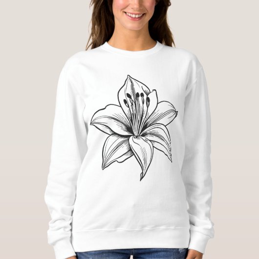 Birth Flower Botanical Design スウェットシャツ (正面)