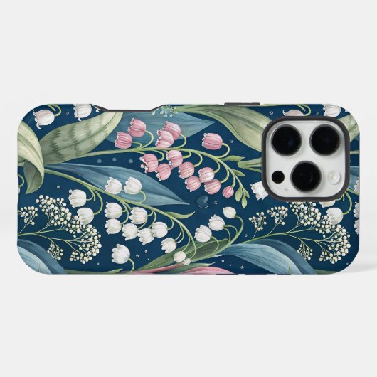 Birth Flower Botanical Design iPhoneケース (裏面横)