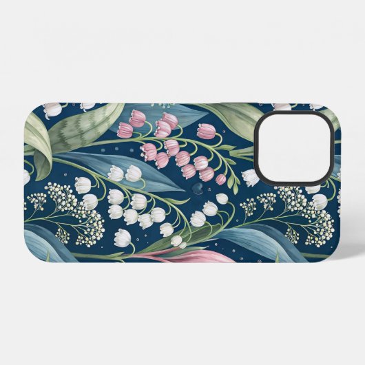 Birth Flower Botanical Design iPhoneケース (裏面横)
