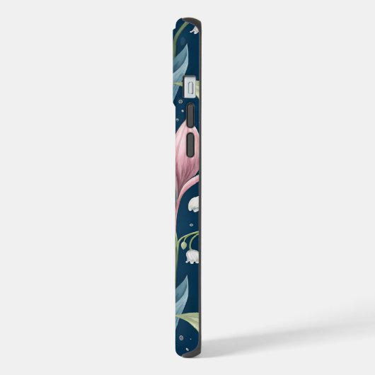 Birth Flower Botanical Design iPhoneケース (左側面)