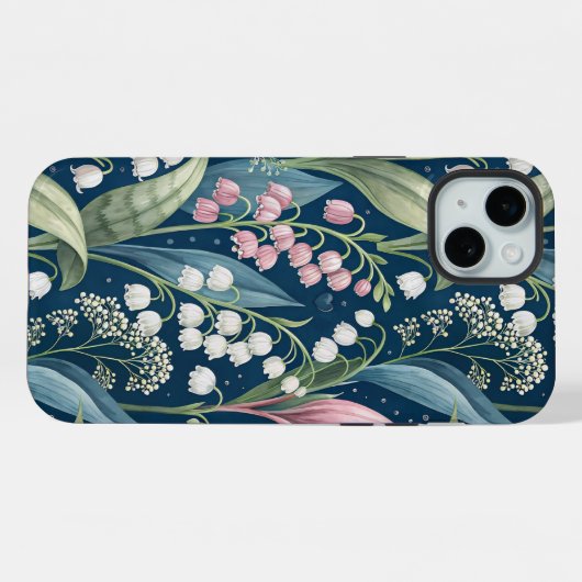 Birth Flower Botanical Design iPhoneケース (裏面横)