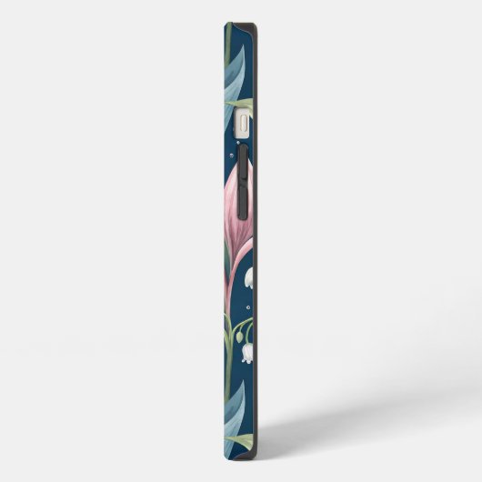 Birth Flower Botanical Design iPhoneケース (左側面)