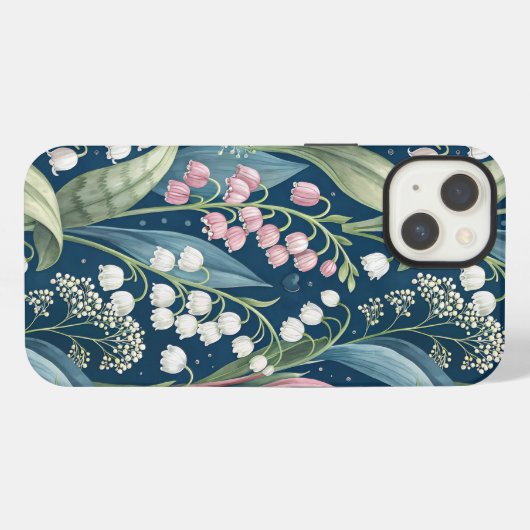 Birth Flower Botanical Design iPhoneケース (裏面横)