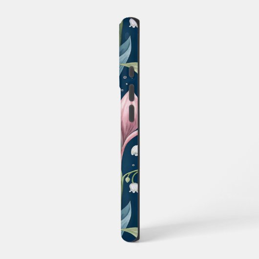 Birth Flower Botanical Design iPhoneケース (左側面)