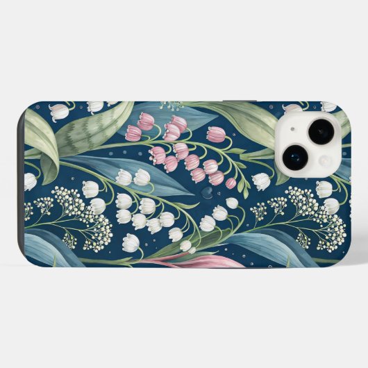 Birth Flower Botanical Design iPhoneケース (裏面横)