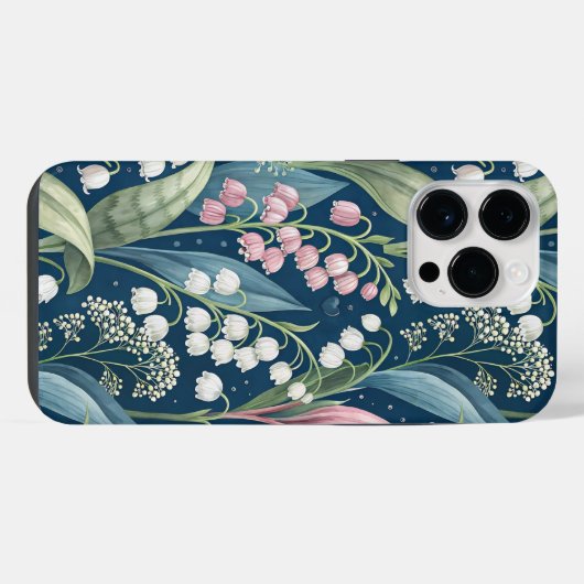 Birth Flower Botanical Design iPhoneケース (裏面横)