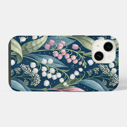Birth Flower Botanical Design iPhoneケース (裏面横)