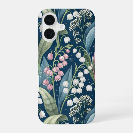 Birth Flower Botanical Design iPhone 16ケース (裏面)