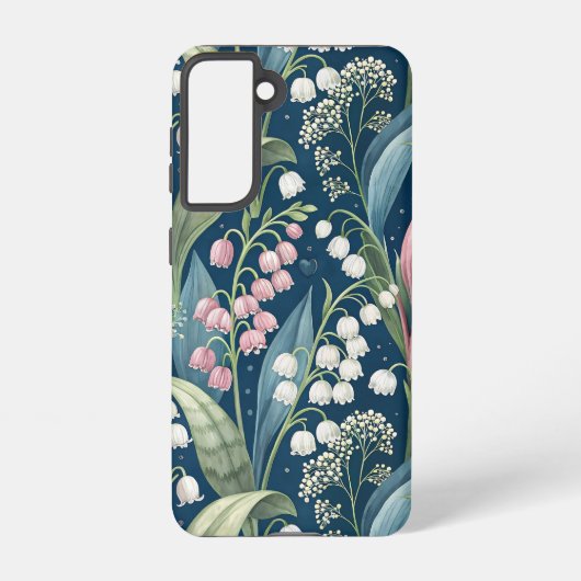 Birth Flower Botanical Design Samsung Galaxyケース (裏面)
