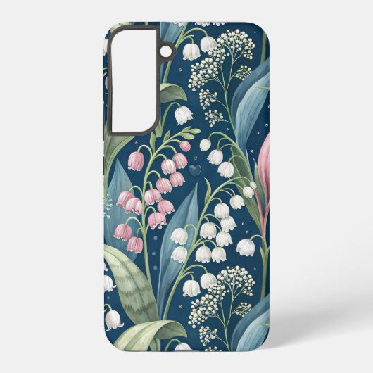 Birth Flower Botanical Design Samsung Galaxyケース (裏面)