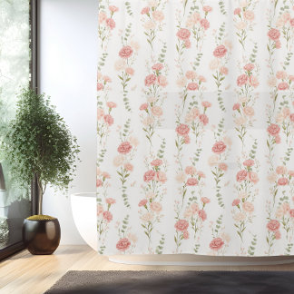 Birth Flower Jan Carnation Shower Curtain シャワーカーテン