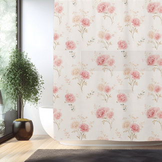 Birth Flower Jan Carnation Shower Curtain シャワーカーテン