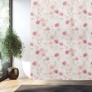 Birth Flower Jan Carnation Shower Curtain シャワーカーテン
