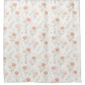 Birth Flower Jan Carnation Shower Curtain シャワーカーテン (正面)