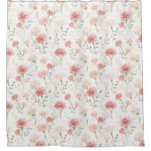 Birth Flower Jan Carnation Shower Curtain シャワーカーテン (正面)